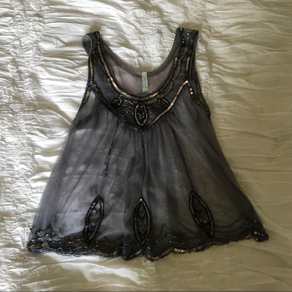 Free People Embellished Tank Top